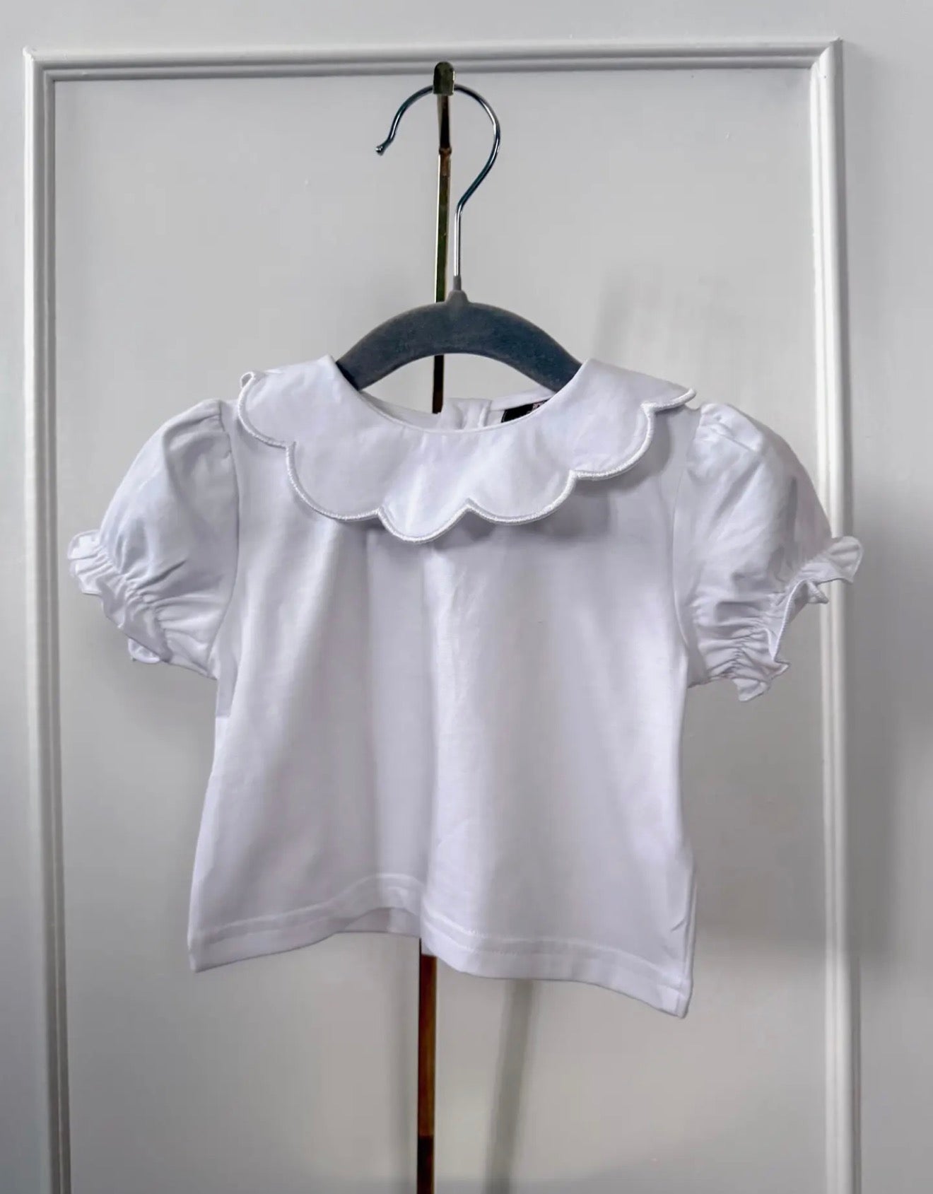 Gingham Scalloped Tee - Back To School