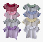 Gingham Scalloped Tee - Back To School