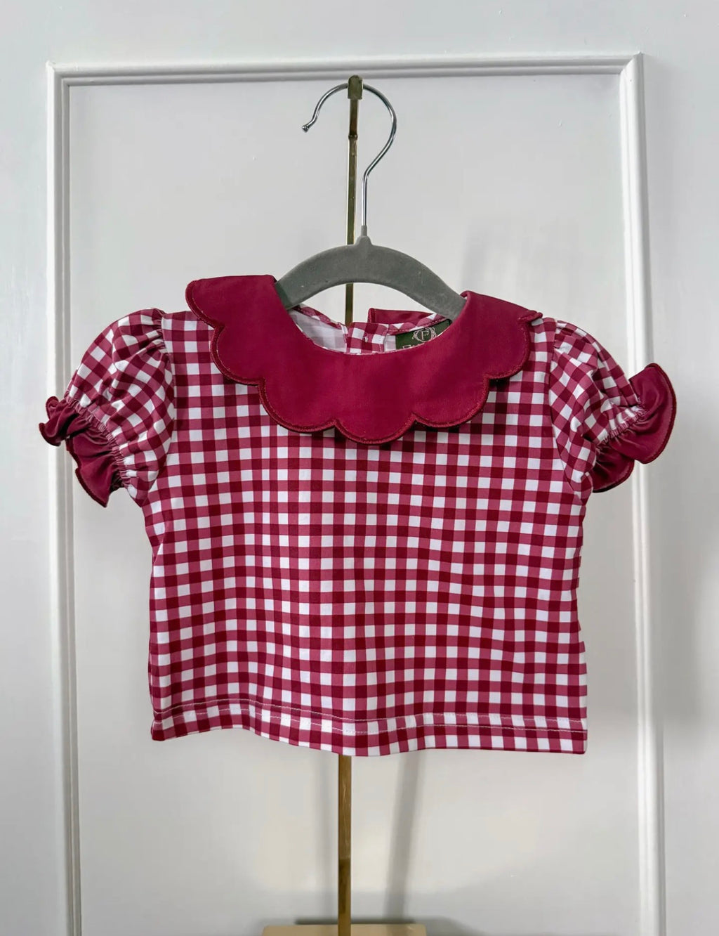 Gingham Scalloped Tee - Back To School