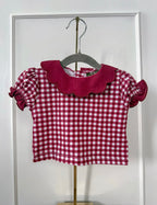 Gingham Scalloped Tee - Back To School