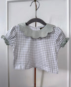 Gingham Scalloped Tee - Back To School