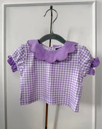 Gingham Scalloped Tee - Back To School