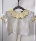 Gingham Scalloped Tee - Back To School