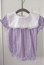Scallop Bib Gingham Bubble