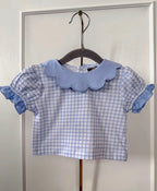 Gingham Scalloped Tee - Back To School