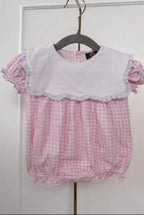 Scallop Bib Gingham Bubble