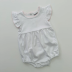 Knit Flutter Sleeve Bubble with Picot Trim