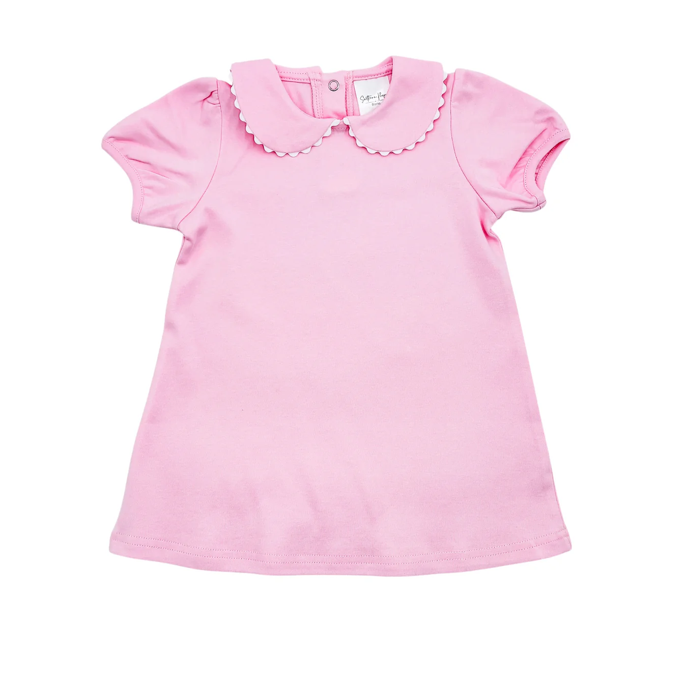 Short Sleeve Scalloped Dress - Back To School