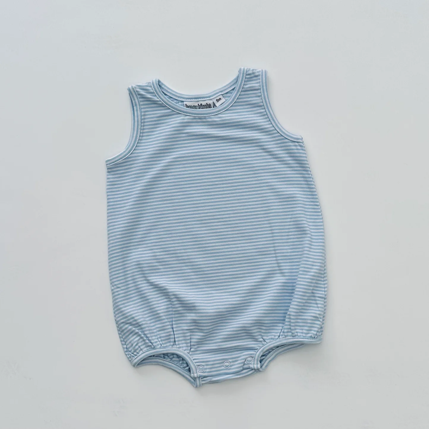 Knit Stripe Sleeveless Bubble