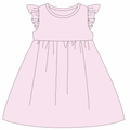 Knit Solid Flutter Sleeve Dress