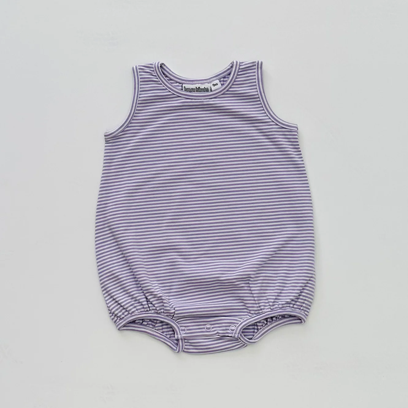 Knit Stripe Sleeveless Bubble