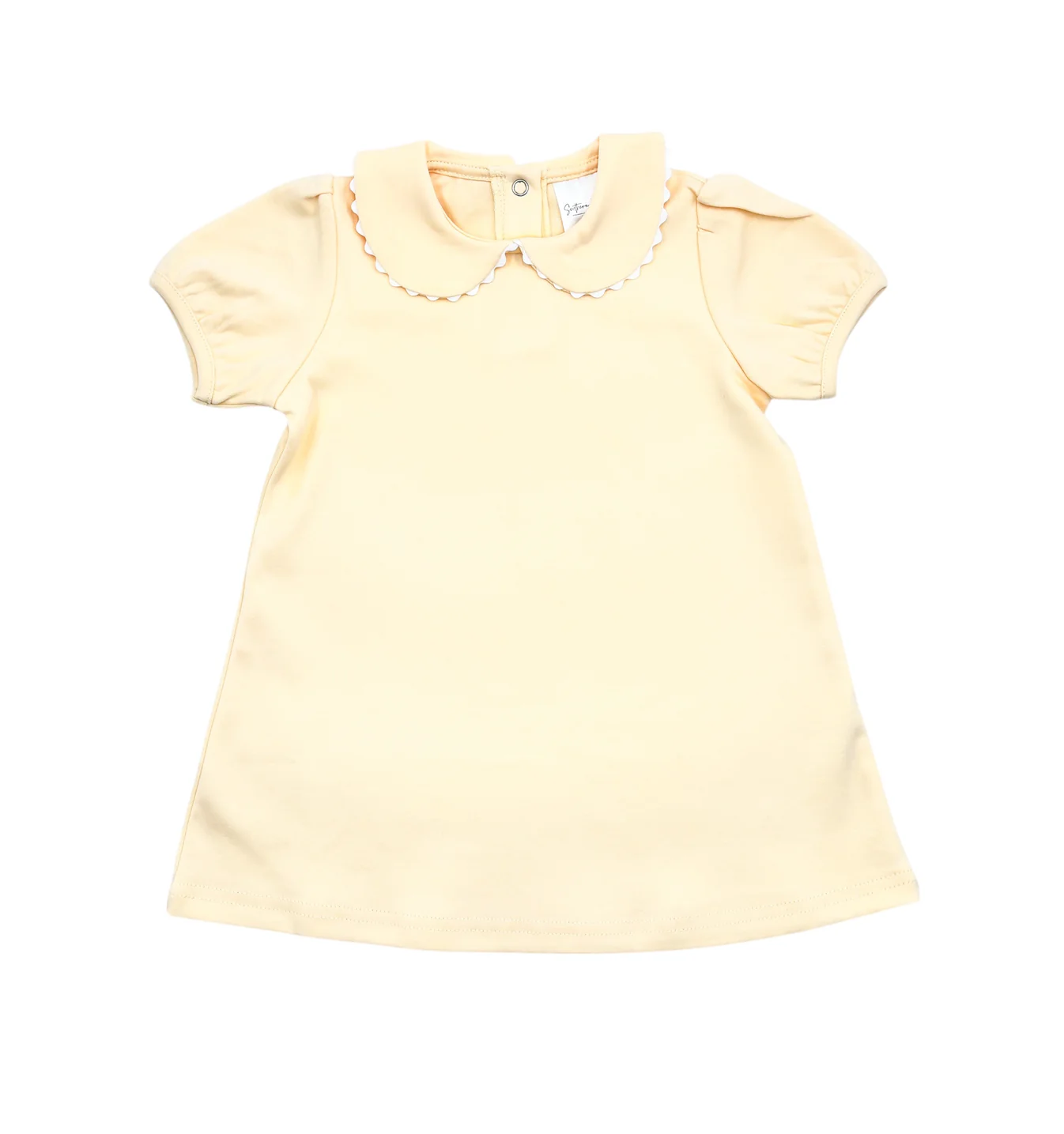 Short Sleeve Scalloped Dress - Back To School