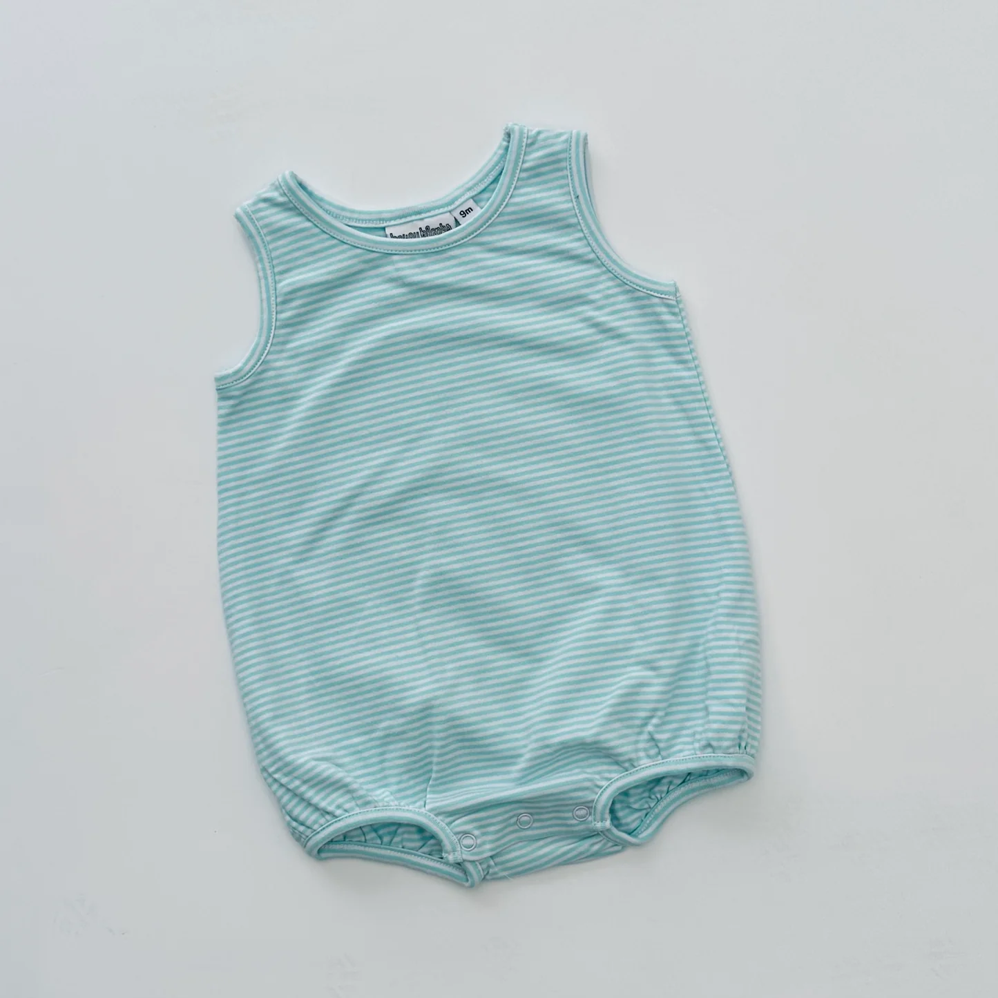 Knit Stripe Sleeveless Bubble