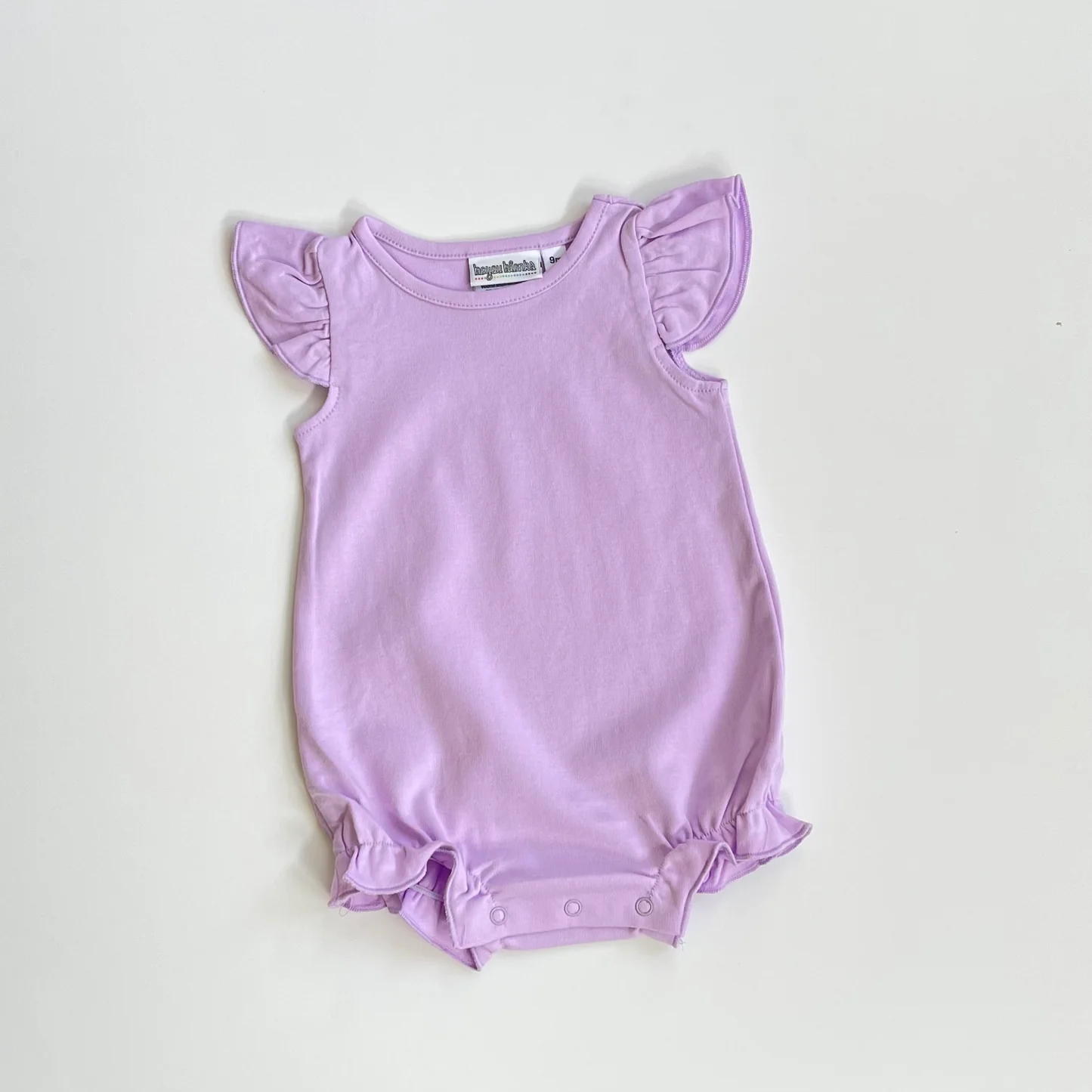 Knit Solid Flutter Sleeve Bubble