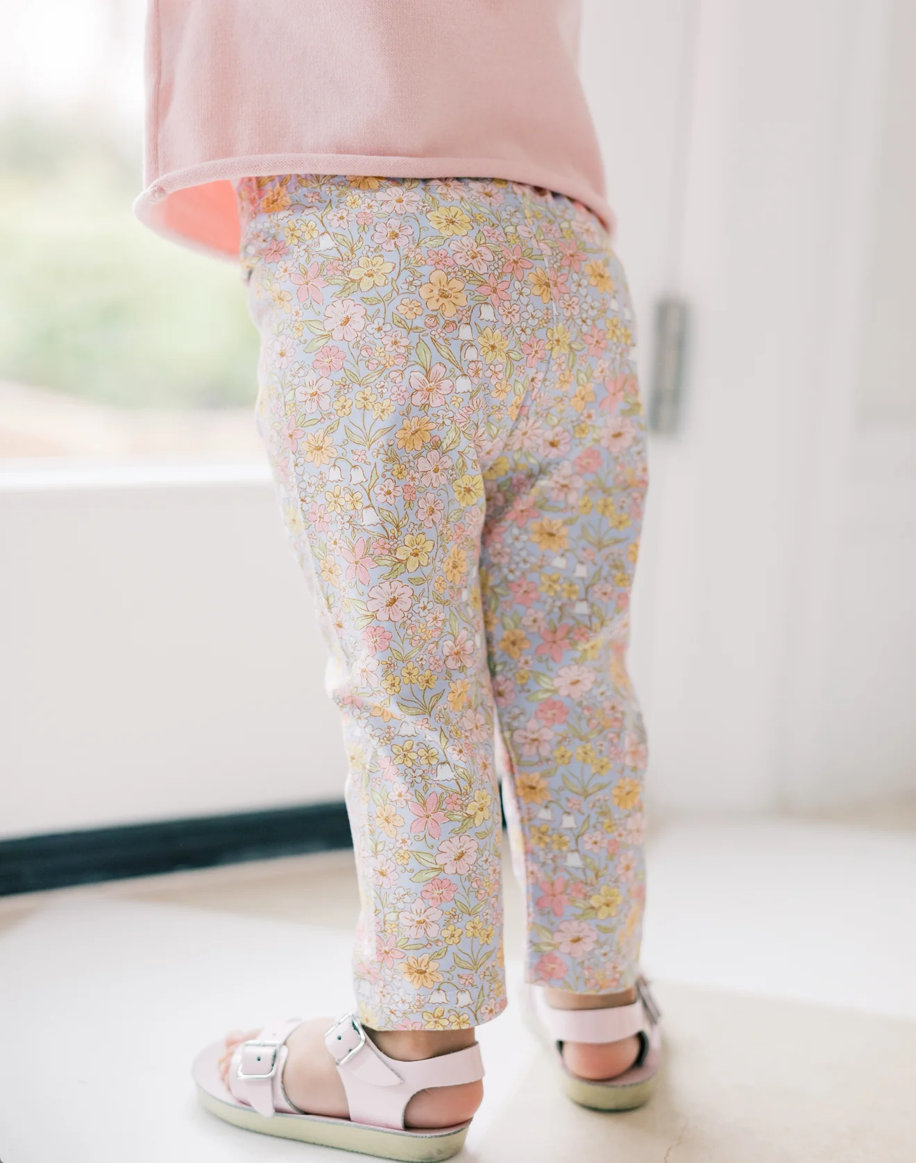 Light Blue Floral Leggings