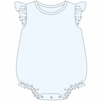Knit Solid Flutter Sleeve Bubble