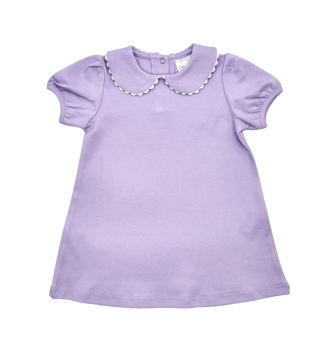 Short Sleeve Scalloped Dress - Back To School