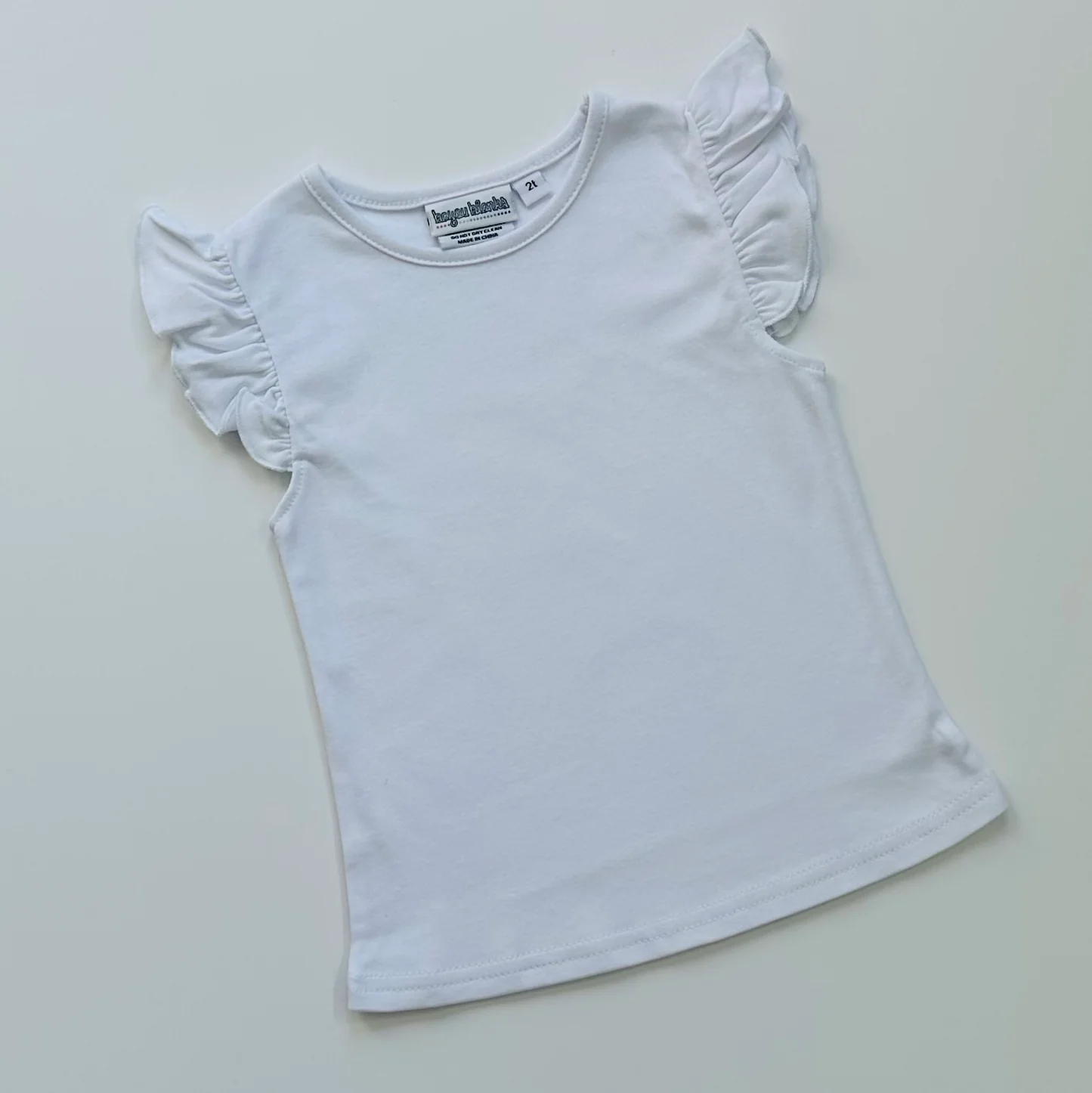 Knit Solid Flutter Sleeve Shirt