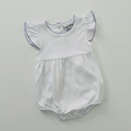 Knit Flutter Sleeve Bubble with Picot Trim