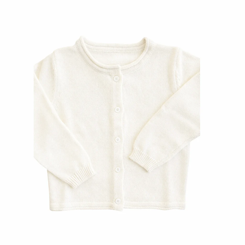 Cream Roll Neck Cardigan