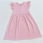 Knit Stripe Flutter Sleeve Dress