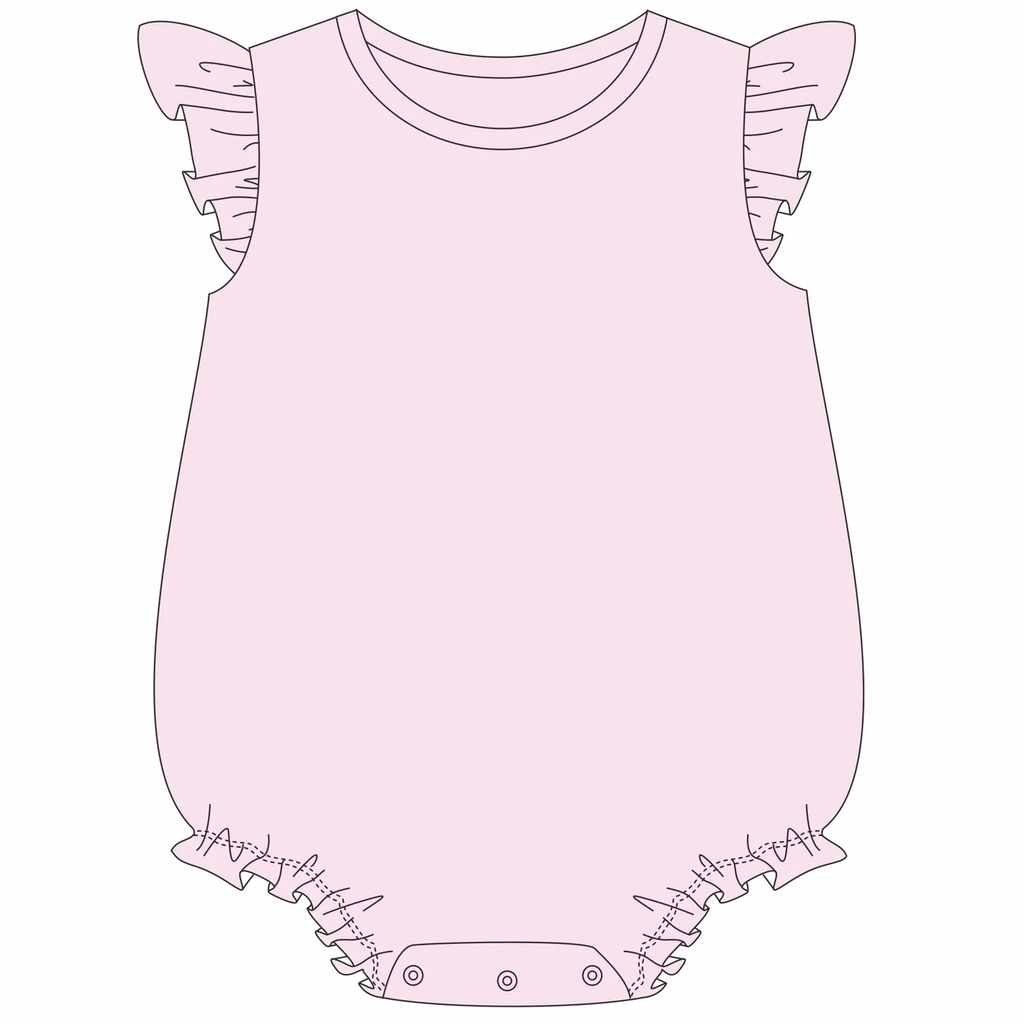 Knit Solid Flutter Sleeve Bubble