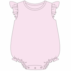 Knit Solid Flutter Sleeve Bubble
