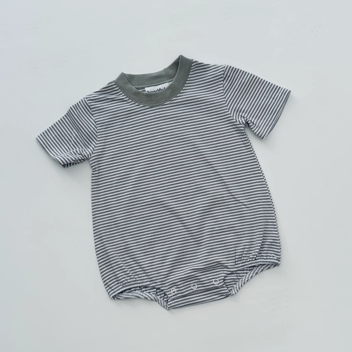 Knit Stripe Short Sleeve T-Shirt Bubble