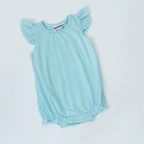 Knit Stripe Flutter Sleeve Bubble