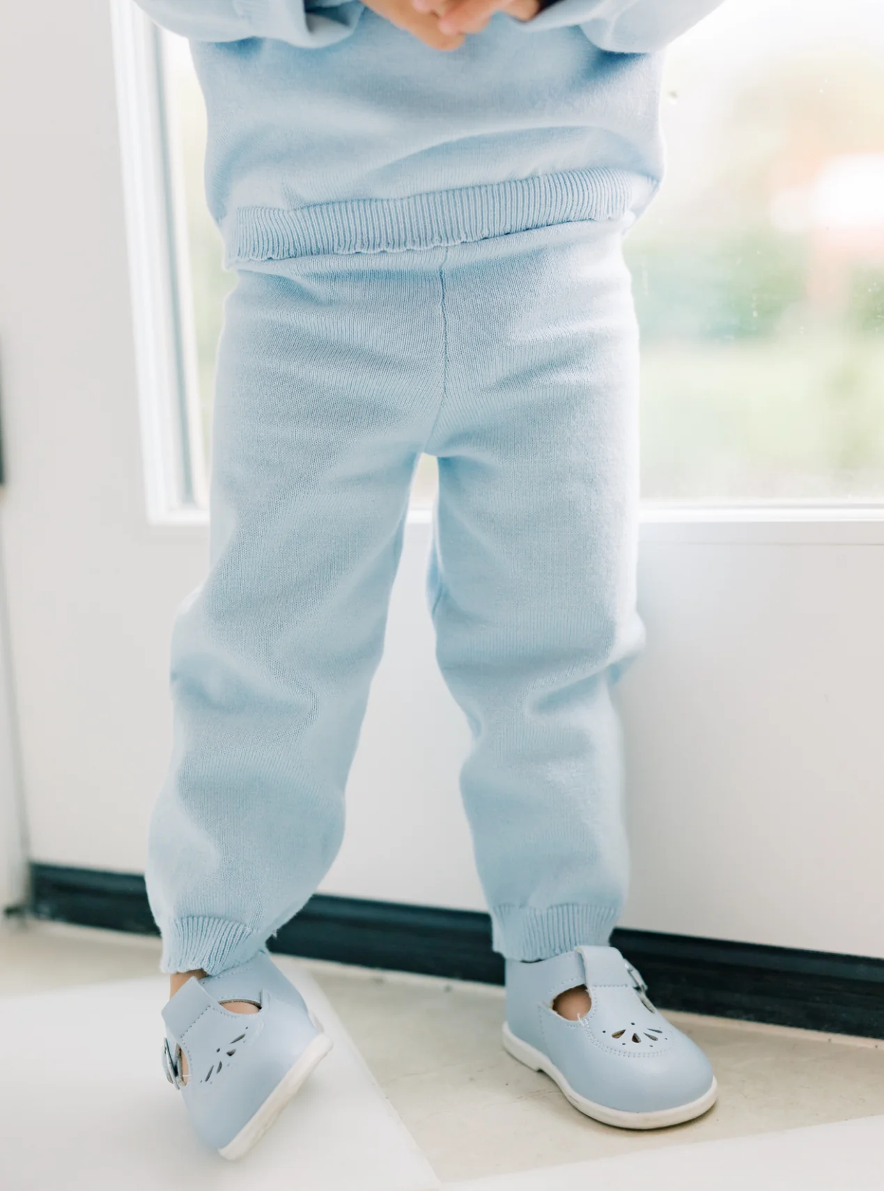 Blue Scallop Sweater Set