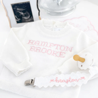 White Scallop Sweater Set