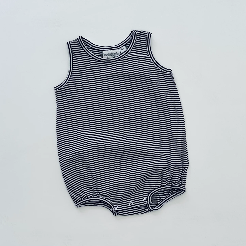 Knit Stripe Sleeveless Bubble