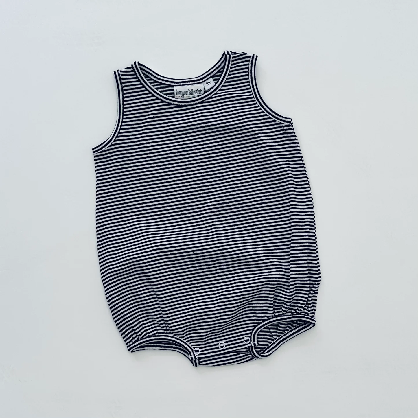 Knit Stripe Sleeveless Bubble