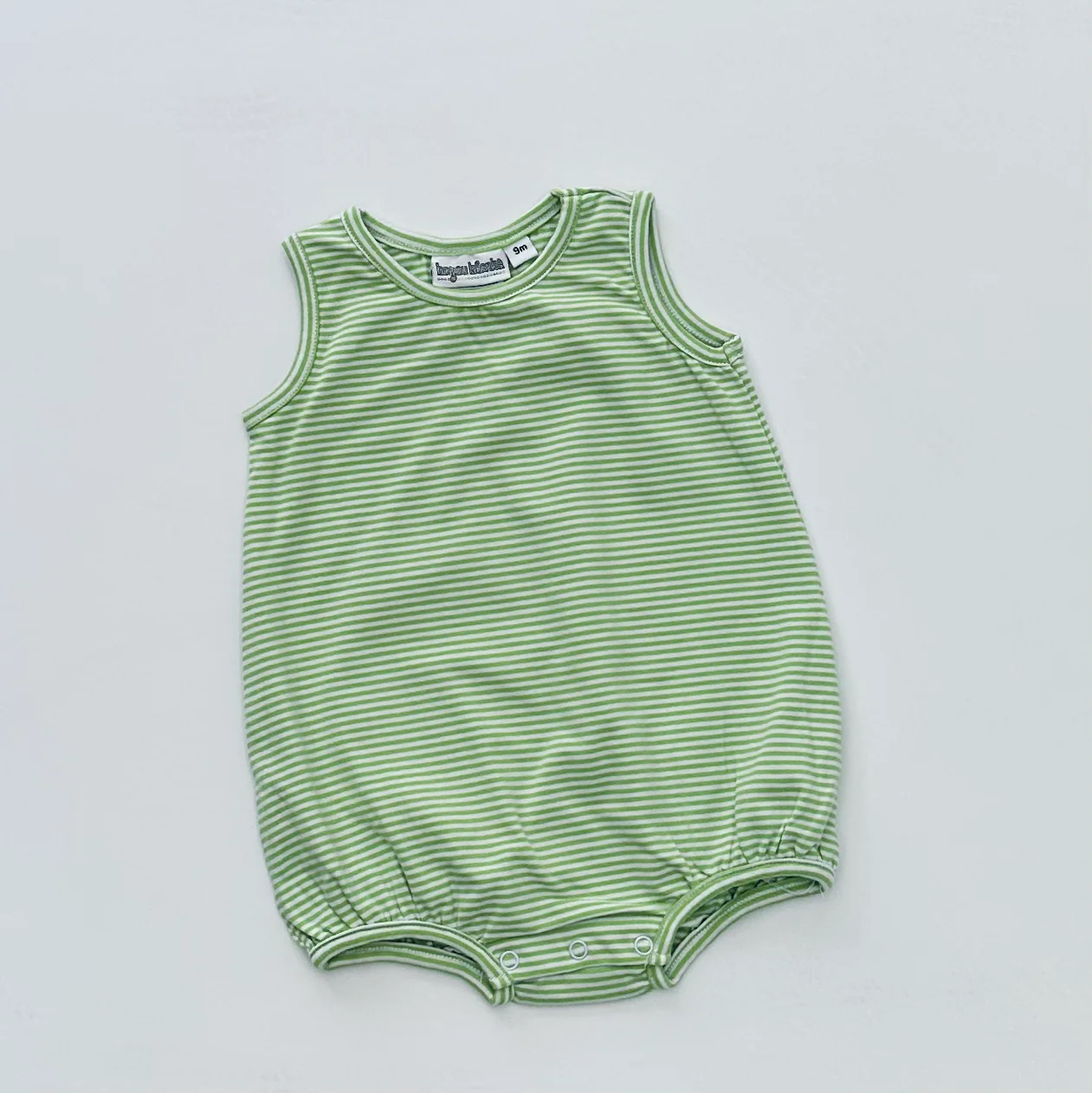 Knit Stripe Sleeveless Bubble