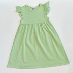 Knit Stripe Flutter Sleeve Dress